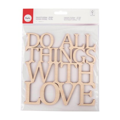 Artikelbild 2 für Rayher Holzschriftzug natur DO ALL THINGS WITH LOVE, 1 St., Artikelnummer 958532