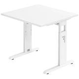 Artikelbild 1 für HAMMERBACHER OS 08 höhenverstellbarer Schreibtisch weiß quadratisch, C-Fuß-Gestell weiß 80,0 x 80,0 cm, Artikelnummer 657561