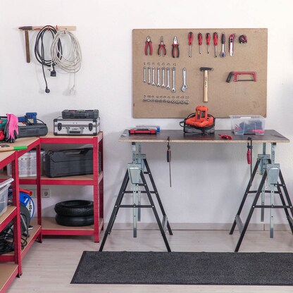 Artikelbild 3 für relaxdays Schwerlastregal 10026750_0 rot 90,0 x 45,0 x 180,0 cm, Artikelnummer 451821