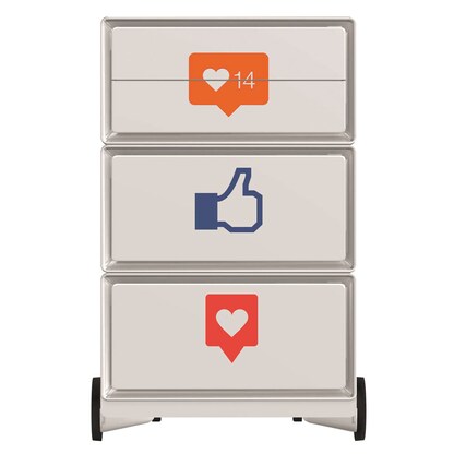 Artikelbild 3 für PAPERFLOW easyBox Business Rollcontainer weiß, bunt 62279 4 Auszüge 39,0 x 43,6 x 64,2 cm, Artikelnummer 215192