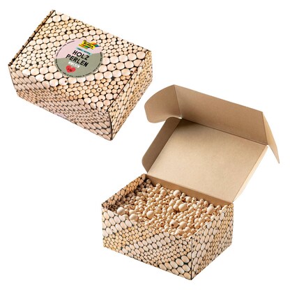 Artikelbild für folia Holzperlen NATURAL naturbraun 2.200 St., Artikelnummer 692693