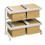 Artikelbild 1 für HAMMERBACHER Hängemappenwagen grau für bis zu 200 Hängemappen, Artikelnummer 600066