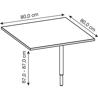 Artikelbild 3 für GERMANIA Profi 3.0 Schreibtisch lichtgrau L-Form, C-Fuß-Gestell silber 260,0 x 260,0 cm, Artikelnummer 104469