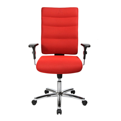 Artikelbild 9 für office discount Bürostuhl Unni Med Deluxe Stoff rot, Gestell chrom, Artikelnummer 367983