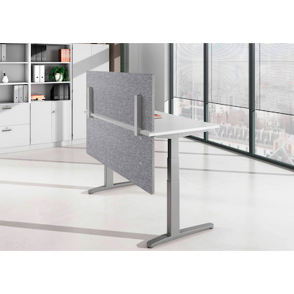 Artikelbild 4 für HAMMERBACHER Tischtrennwand VARW18/5, grau 179,5 x 50,0 cm, 1 St., Artikelnummer 659781