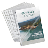 Artikelbild 1 für office discount Prospekthüllen DIN A4 transparent genarbt 0,08 mm, 100 St., Artikelnummer 540005