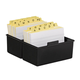 Artikelbild 1 für HAN A7 Karteikasten DIN A7 für 300 Karteikarten schwarz mit Deckel, Artikelnummer 458042