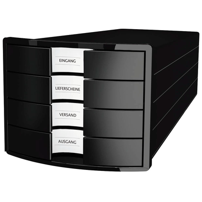 Artikelbild 2 für HAN Schubladenbox Impuls schwarz 1012-13D, DIN A4 mit 4 Schubladen, 1 St., Artikelnummer 310591