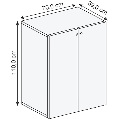 Artikelbild 2 für VCM my office Aktenschrank XL Lona, 913933 weiß 2 Fachböden 70,0 x 39,0 x 110,0 cm, Artikelnummer 857122