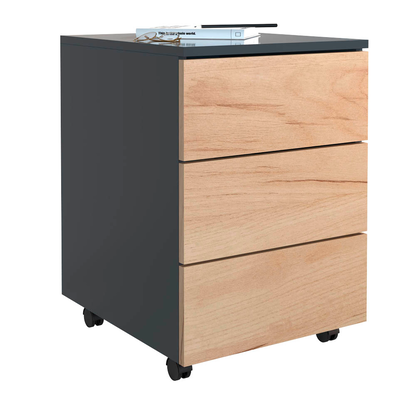 Artikelbild für VCM my office Dalosa Rollcontainer anthrazit, eiche 3 Auszüge 39,0 x 45,0 x 55,0 cm, Artikelnummer 911187