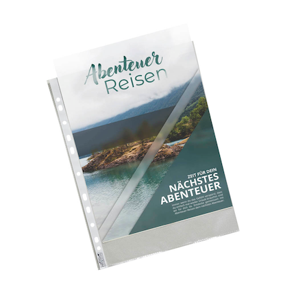 Artikelbild 3 für office discount Prospekthüllen DIN A4 transparent genarbt 0,08 mm, 100 St., Artikelnummer 540005