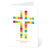 Artikelbild 1 für LUMA Kommunionkarte Kreuz LU157 DIN B6, 1 St., Artikelnummer 263307