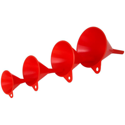 Artikelbild für hünersdorff Trichter HD-PE Set 4-teilig rot, Artikelnummer 678199