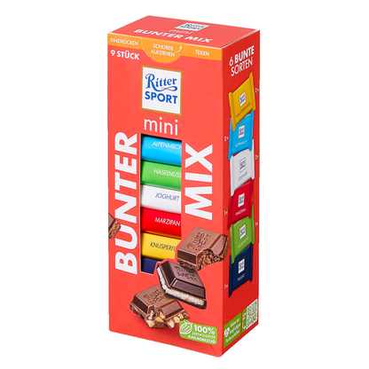 Artikelbild 3 für Ritter SPORT Mini bunter Mix Turm Schokolade 9 St./150,0 g, Artikelnummer 585689