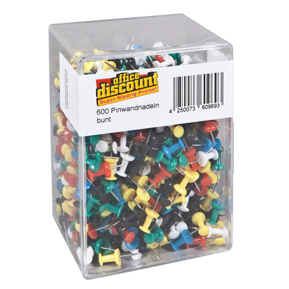 Artikelbild 2 für office discount Pinnnadeln farbsortiert, 600 St., Artikelnummer 620963
