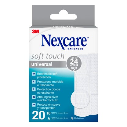 Artikelbild für Nexcare™ Pflaster Soft Touch Universal N0520ASNEW weiß, 20 St., Artikelnummer 154407