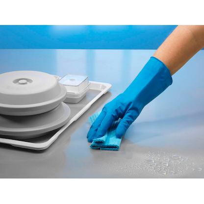 Artikelbild 5 für franz mensch unisex Gummihandschuhe Bettina blau Größe 8, 1 Paar, Artikelnummer 200485