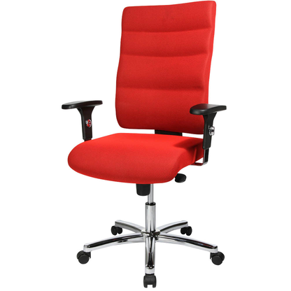 Artikelbild 10 für office discount Bürostuhl Unni Med Deluxe Stoff rot, Gestell chrom, Artikelnummer 367983