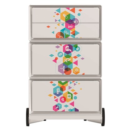 Artikelbild 3 für PAPERFLOW easyBox Business Rollcontainer weiß, bunt 62141 4 Auszüge 39,0 x 43,6 x 64,2 cm, Artikelnummer 214757