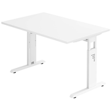 Artikelbild 1 für HAMMERBACHER OS 12 höhenverstellbarer Schreibtisch weiß rechteckig, C-Fuß-Gestell weiß 120,0 x 80,0 cm, Artikelnummer 657243
