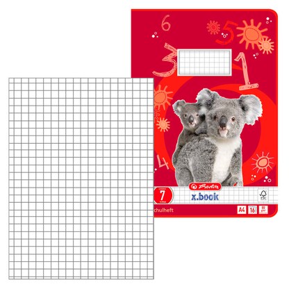 Artikelbild für herlitz Schulhefte Koala x.book Lineatur 7 kariert A4 ohne Rand, 16 Blatt, 1 St., Artikelnummer 801827