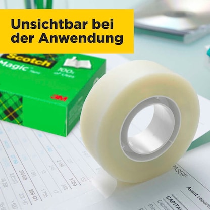 Artikelbild 4 für 2 + 1 GRATIS: Scotch Magic™ Tape Klebefilm matt 19,0 mm x 15,0 m 2 Rollen + GRATIS 1 Rollen, Artikelnummer 751717