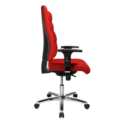 Artikelbild 11 für office discount Bürostuhl Unni Med Deluxe Stoff rot, Gestell chrom, Artikelnummer 367983