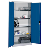 Artikelbild 1 für CP Stahlschrank 8920-052 S10203 lichtgrau, enzianblau 4 Fachböden 93,0 x 40,0 x 195,0 cm, aufgebaut, 1 St., Artikelnummer 150831