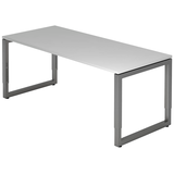 Artikelbild 1 für HAMMERBACHER RS19 höhenverstellbarer Schreibtisch lichtgrau rechteckig, Kufen-Gestell grau 180,0 x 80,0 cm, Artikelnummer 865845