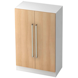 Artikelbild 1 für HAMMERBACHER Aktenschrank 7550 CE, V7550/W/E/CE weiß, eiche 2 Fachböden 80,0 x 42,0 x 127,0 cm, Artikelnummer 862134