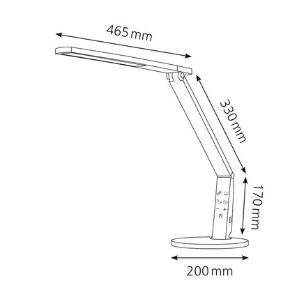 Artikelbild 2 für Hansa LED Vario Plus LED Schreibtischlampe silber 10,5 W, Artikelnummer 202123
