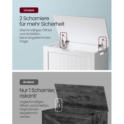 Artikelbild 8 für VASAGLE Sitztruhe LHS11WTV1 weiß Holz 76,0 cm, Artikelnummer 439009
