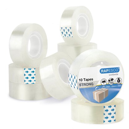 Artikelbild für RAPESCO® Klebefilm transparent 19,0 mm x 33,0 m 10 Rollen, Artikelnummer 715879