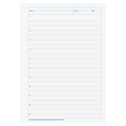 Artikelbild 3 für BRUNNEN Arbeitsblock Kieserblock gelocht DIN A4 liniert Lineatur 03C, 1 Block, Artikelnummer 121638