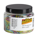 Artikelbild 1 für office discount Büroklammern farbsortiert lackiert, 500 St., Artikelnummer 335911