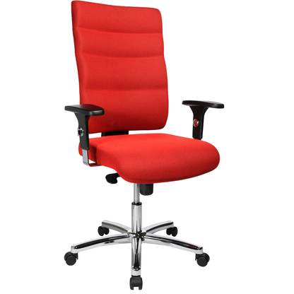 Artikelbild 8 für office discount Bürostuhl Unni Med Deluxe Stoff rot, Gestell chrom, Artikelnummer 367983