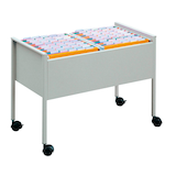 Artikelbild 1 für DURABLE Hängemappenwagen Quer-Registratur grau für bis zu 100 Hängemappen, Artikelnummer 468249