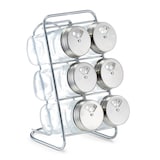 Artikelbild 1 für Zeller Gewürzregal transparent, silber, 7-tlg., 1 Set, Artikelnummer 396103