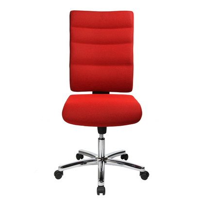 Artikelbild 3 für office discount Bürostuhl Unni Med Deluxe Stoff rot, Gestell chrom, Artikelnummer 367983