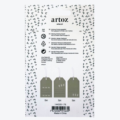 Artikelbild 7 für artoz Geschenkanhänger weiß aus Kraftpapier mit Blumenstanzung, 6 St., Artikelnummer 129118