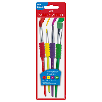 Artikelbild für FABER-CASTELL Bunt Pinsel-Set Größe 2, 6, 10, 12, 4-teilig, Artikelnummer 255327