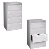 Artikelbild 1 für BISLEY LIGHT Hängeregistraturschrank lichtgrau 4 Schubladen 80,0 x 62,2 x 132,1 cm, 1 St., Artikelnummer 894980