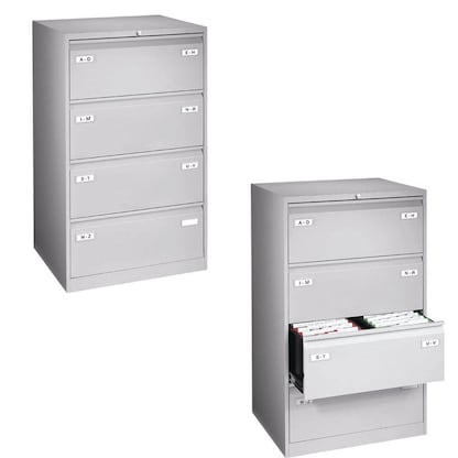 Artikelbild für BISLEY LIGHT Hängeregistraturschrank lichtgrau 4 Schubladen 80,0 x 62,2 x 132,1 cm, 1 St., Artikelnummer 894980