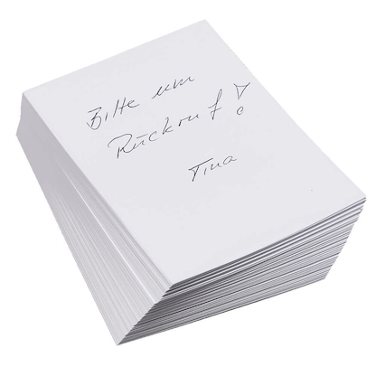 Artikelbild 5 für Notizpapier weiß DIN A7, ca. 250 Blatt, 1 Pack, Artikelnummer 850545