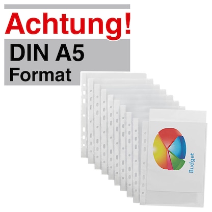 Artikelbild für Lands Prospekthüllen DIN A5 transparent genarbt 0,08 mm, 100 St., Artikelnummer 202723