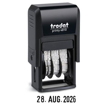 Artikelbild für trodat Datumstempel printy-dater 4810 selbstfärbend schwarz, 1 St., Artikelnummer 499558