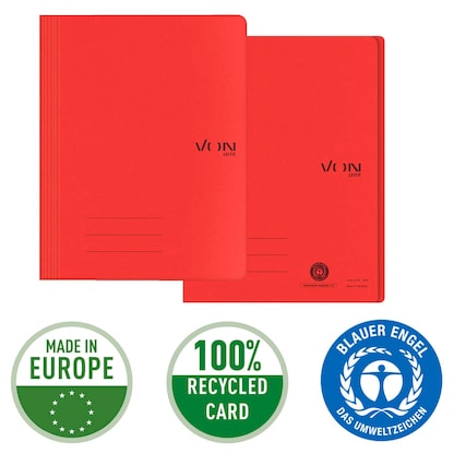 Artikelbild 7 für VON LEITZ Schnellhefter Karton farbsortiert DIN A4, 10 St., Artikelnummer 636059