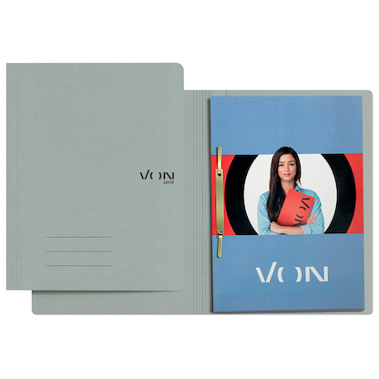 Artikelbild 3 für VON LEITZ Schnellhefter Karton grau DIN A4, 1 St., Artikelnummer 636017