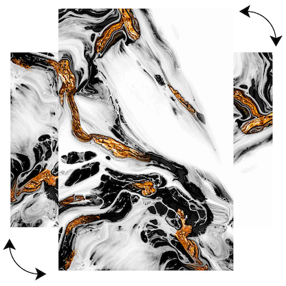 Artikelbild 3 für ALLboards Magnettafel 60,0 x 40,0 cm Marmor gold/weiß, Artikelnummer 502108