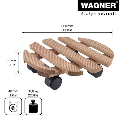 Artikelbild 2 für WAGNER® design yourself Pflanzenroller COUNTRY GH 0183 Holz, Ø 30,0 cm dunkelbraun rund, 1 St., Artikelnummer 419954